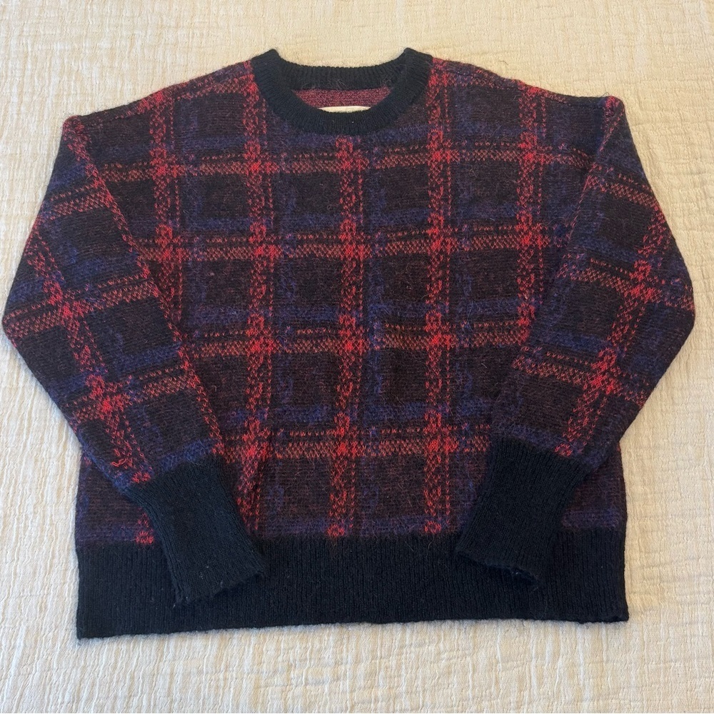 EUC! Current/Elliott Pink/Purple Mohair Blend Crewneck, sz M (see measurements)
